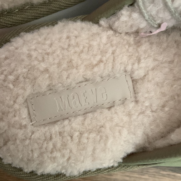 Anthropologie Maeve Green Puffy Platform Slippers - Picture 8 of 9